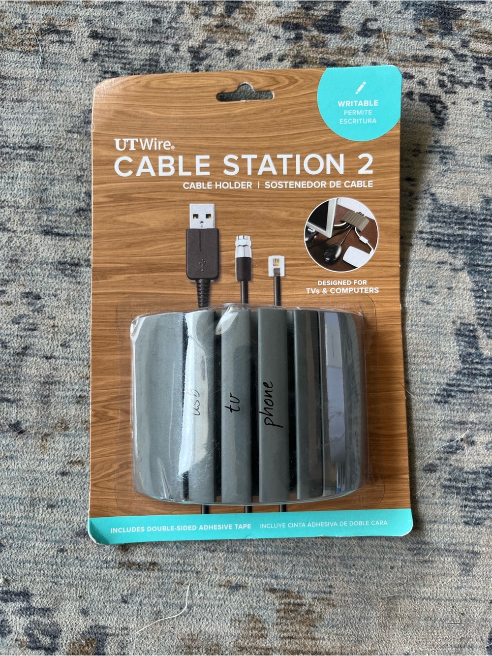 Cable Station 2 Cable Holder - Gray